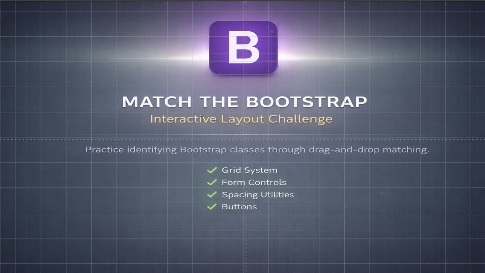 Match the Bootstrap class to its purpose project cover