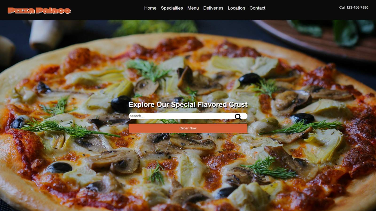 Pizza Palace Pizzeria project cover